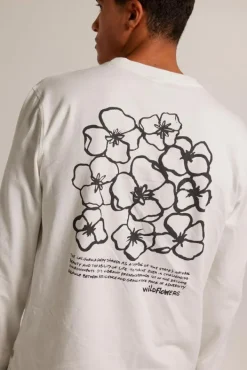 T-shirts & Polo's<America Today Longsleeve Lewis Offwhite