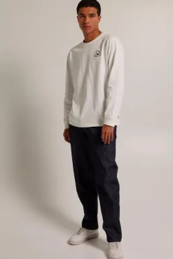 T-shirts & Polo's<America Today Longsleeve Lewis Offwhite