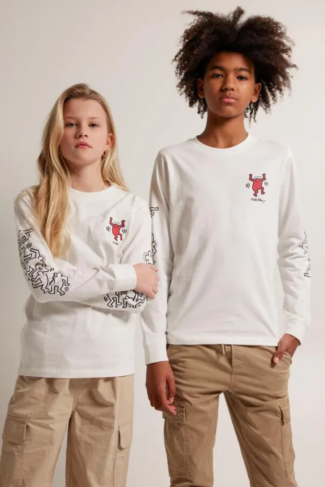 T-shirts & Polo's<America Today Longsleeve Lowel JR Offwhite