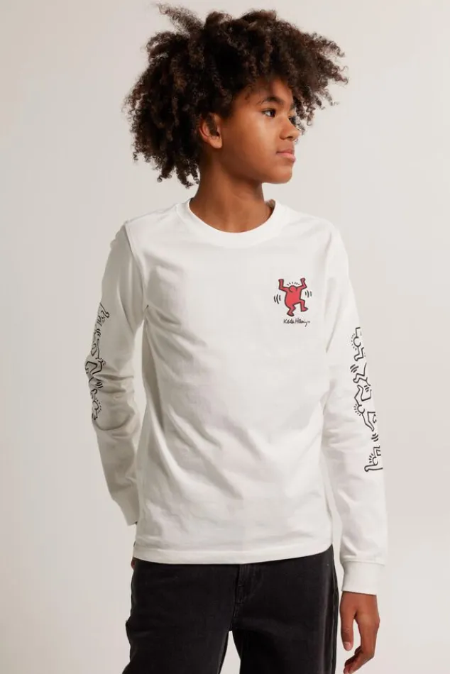 T-shirts & Polo's<America Today Longsleeve Lowel JR Offwhite