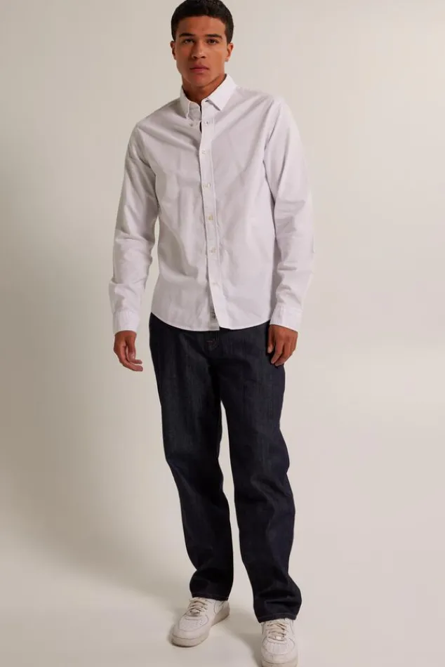 Overhemden<America Today Overhemd Hiller Lightblue|White