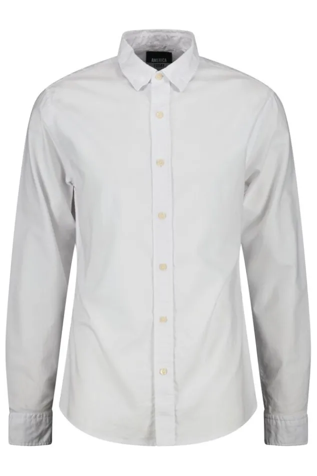 Overhemden<America Today Overhemd Hiller Lightblue|White
