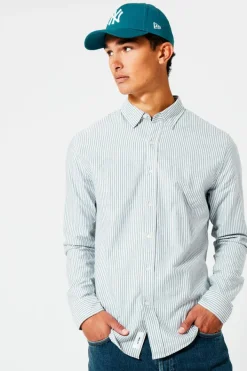 Overhemden<America Today Overhemd Hiller Lightblue|White