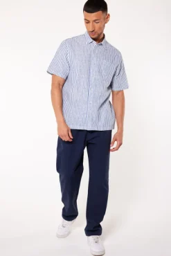 Overhemden|T-shirts & Polo's<America Today Overhemd Izan Darkblue|TrueBlue