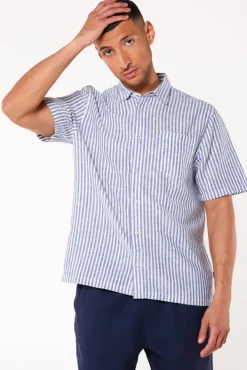 Overhemden|T-shirts & Polo's<America Today Overhemd Izan Darkblue|TrueBlue