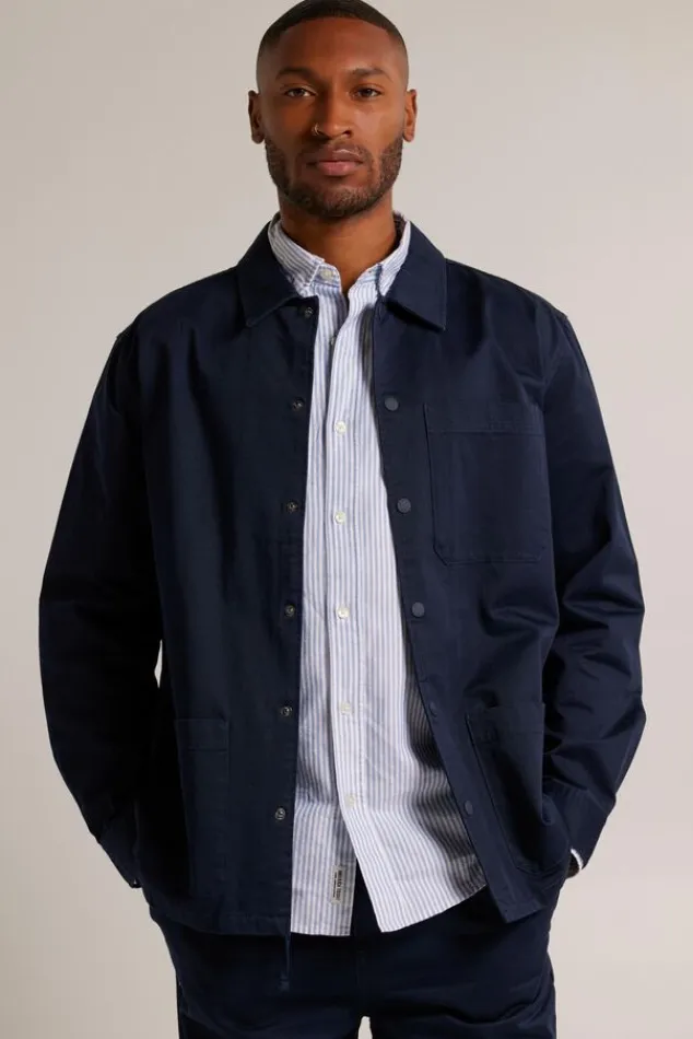 Overhemden<America Today Overshirt Heston Darkblue|Sand