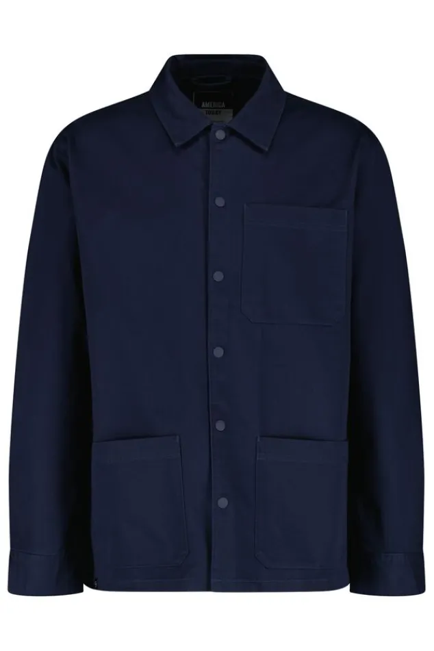 Overhemden<America Today Overshirt Heston Darkblue|Sand