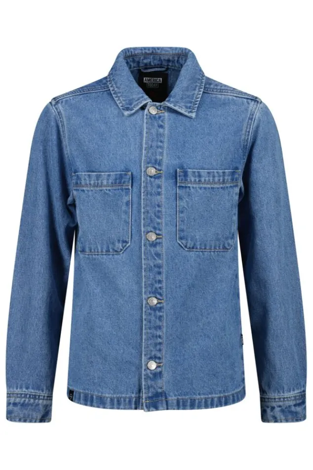 Overhemden<America Today Overshirt Hogan Denim JR Mediumblue