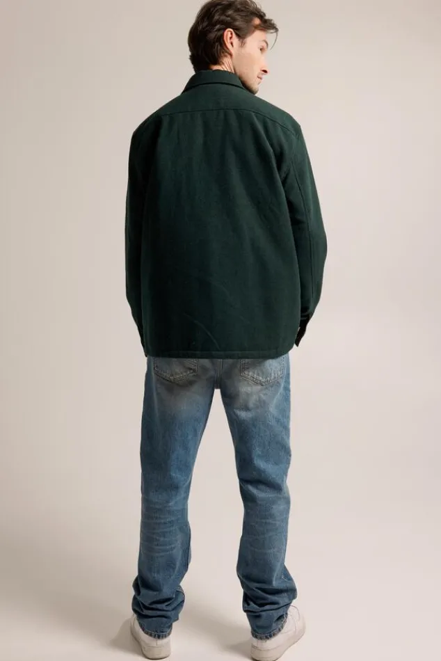 Overhemden<America Today Overshirt Horace Padded Midnightgreen