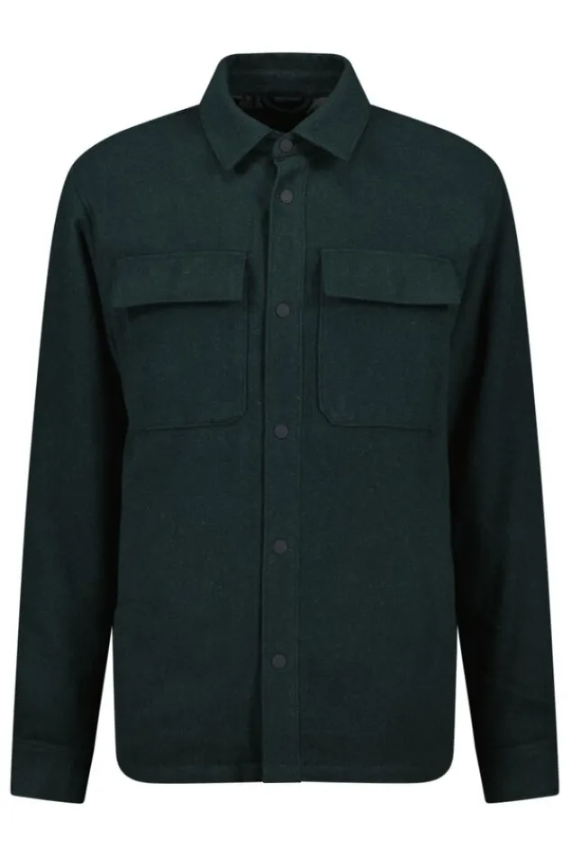 Overhemden<America Today Overshirt Horace Padded Midnightgreen