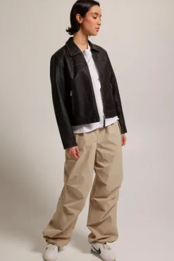 Broeken<America Today Parachute pants Phara Army|Beige