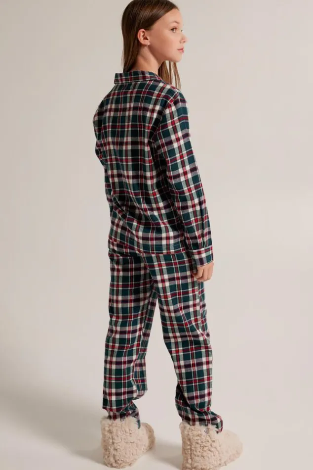 Ondergoed & Lounge<America Today Pyjama Labello JR Shirt Blue/white|Green/red|White/green