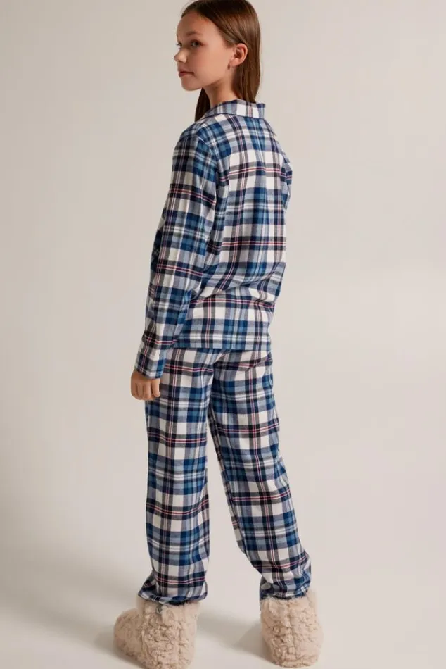 Ondergoed & Lounge<America Today Pyjama Labello JR Shirt Blue/white|Green/red|White/green