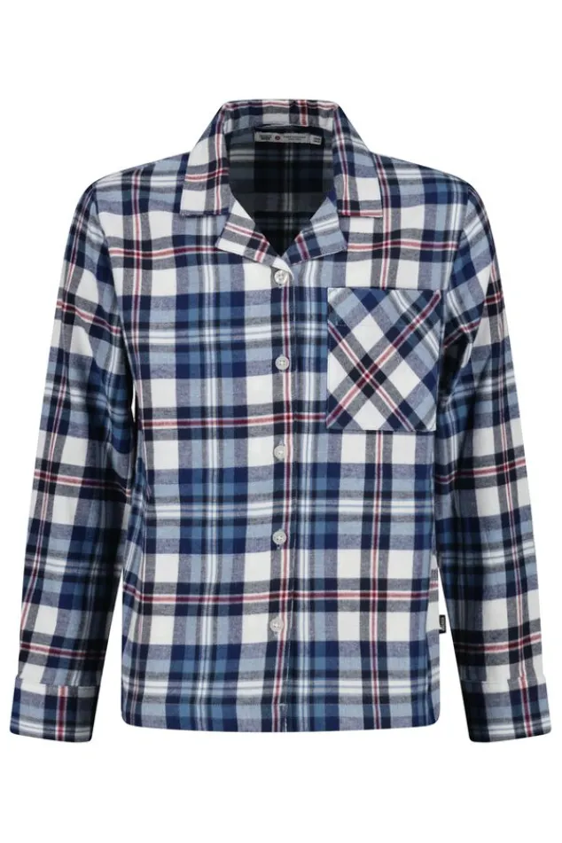 Ondergoed & Lounge<America Today Pyjama Labello JR Shirt Blue/white|Green/red|White/green