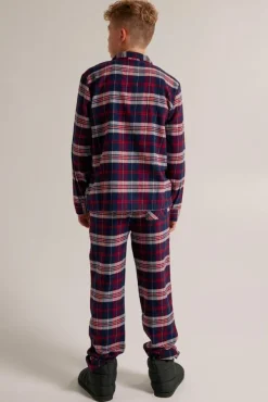 Ondergoed & Lounge<America Today Pyjama Nathan JR Shirt Blue/navy|Green/blue|Red/blue