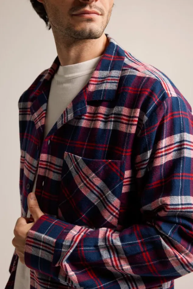 Ondergoed & Lounge<America Today Pyjama Nathan Shirt Red/blue