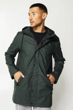 Jassen|Heren regenjassen<America Today Regenjas Jace Washedblack|Deepblue|Green
