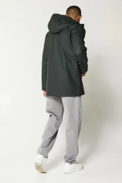 Jassen|Heren regenjassen<America Today Regenjas Jace Washedblack|Deepblue|Green