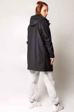 Jassen|Dames regenjassen<America Today Regenjas Janice Black|Frenchblue|Navy