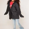 Jongens regenjassen|Jassen<America Today Regenjas Janice JR kort Yellow|Black|Navy