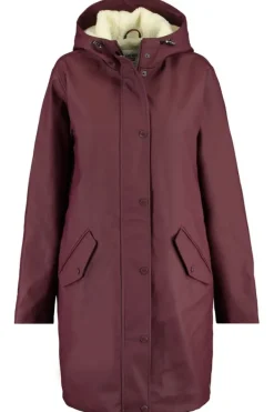Jassen|Dames regenjassen<America Today Regenjas Janice Teddy Hardgreen|Burgundy|Oldpink