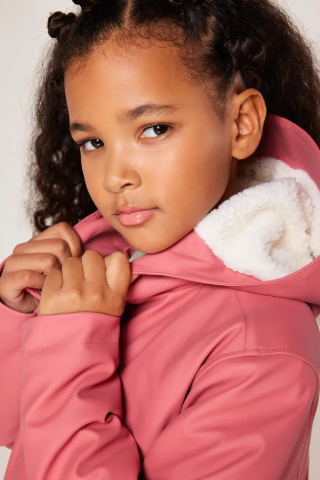 Jassen|Meisjes regenjassen<America Today Regenjas Janice Teddy JR Black|Navy|Sage