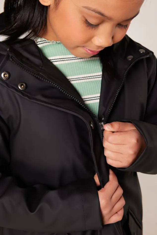 Jassen|Meisjes regenjassen<America Today Regenjas Janice Teddy JR Black|Navy|Sage