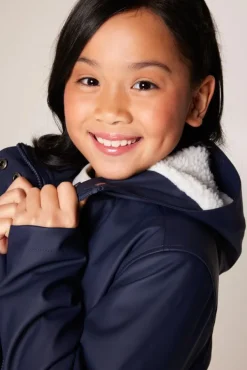 Jassen|Meisjes regenjassen<America Today Regenjas Janice Teddy JR Black|Navy|Sage