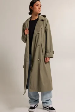 Jassen|Dames regenjassen<America Today Regenjas Joan Khaki|Sage