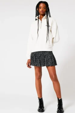 Rokken<America Today Rok met plooien Flower/navy|Darkbrown