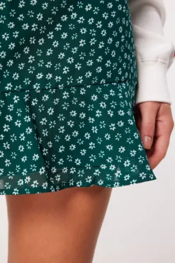 Rokken<America Today Rok Raven Flowerblack|Orange/blue|Bottlegreen