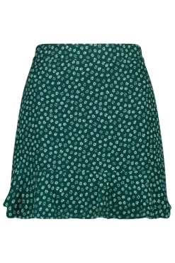 Rokken<America Today Rok Raven Flowerblack|Orange/blue|Bottlegreen