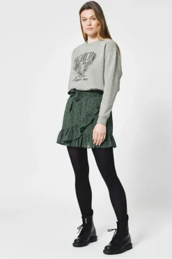 Rokken<America Today Rok Rose-Ann Black/white|Bottlegreen