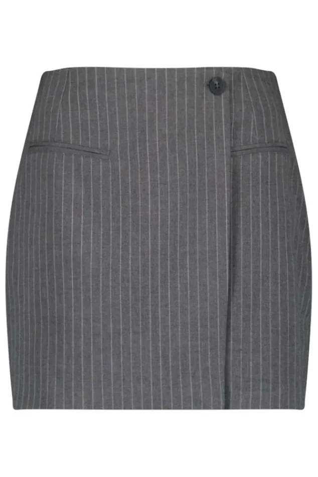 Rokken<America Today Skort Riya Grey/white