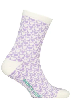 Sokken|Accessoires<America Today Sokken Tula B AOP Vintageblue|Lightpurple