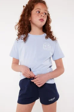 Shorts<America Today Sweat short Nyra JR Darkblue|Mint