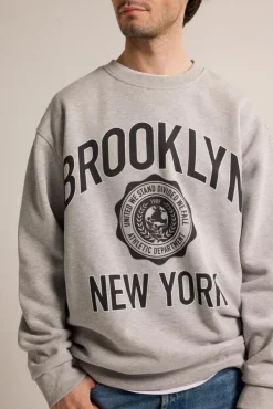 Truien & Vesten|Sweaters & hoodies<America Today Sweater Sepp Crew Midgreymelange