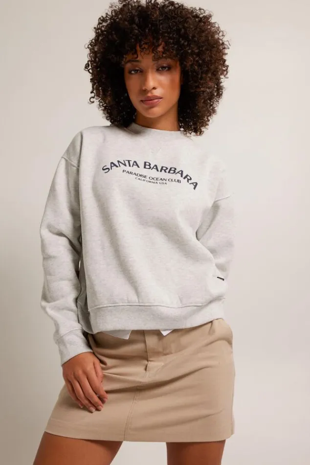 Truien & Vesten|Sweaters & hoodies<America Today Sweater Skyler Lightgreymelange|Babyblue