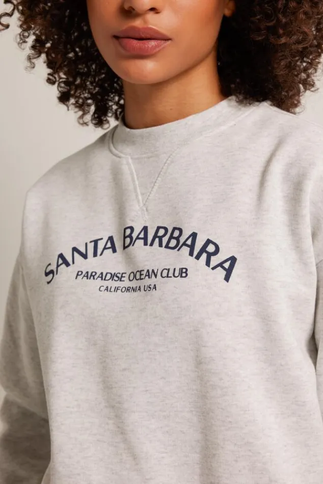 Truien & Vesten|Sweaters & hoodies<America Today Sweater Skyler Lightgreymelange|Babyblue