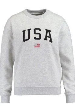 Truien & Vesten|Sweaters & hoodies<America Today Sweater Soel Midnight|Midgreymelange