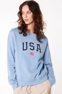 Truien & Vesten|Sweaters & hoodies<America Today Sweater Soel Frenchblue