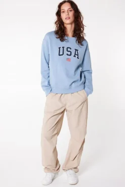 Truien & Vesten|Sweaters & hoodies<America Today Sweater Soel Frenchblue