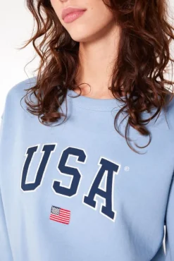 Truien & Vesten|Sweaters & hoodies<America Today Sweater Soel Frenchblue