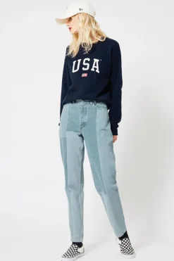 Truien & Vesten|Sweaters & hoodies<America Today Sweater Soel Midnight|Midgreymelange