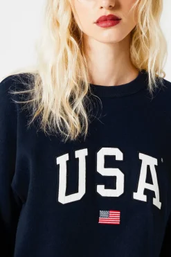 Truien & Vesten|Sweaters & hoodies<America Today Sweater Soel Midnight|Midgreymelange