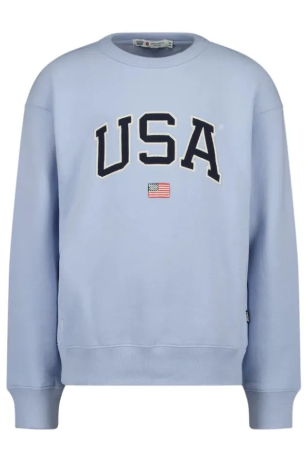 Truien & Vesten|Sweaters & hoodies<America Today Sweater Soel JR Babyblue