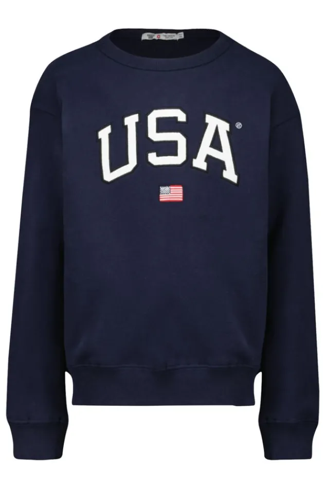 Truien & Vesten|Sweaters & hoodies<America Today Sweater Soel JR Midgreymelange|Midnight|Sage