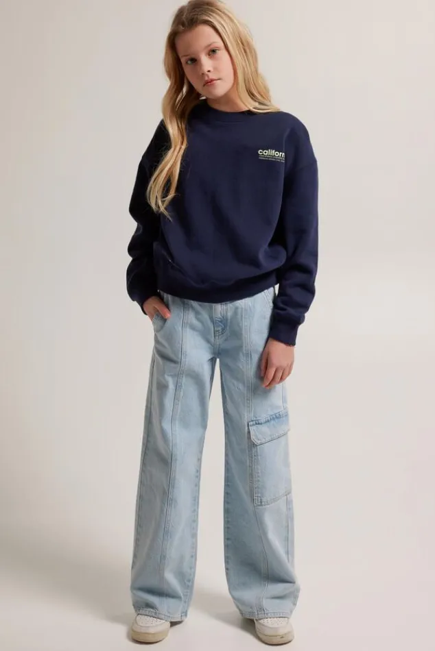 Sweaters & hoodies|Truien & Vesten<America Today Sweater Stella JR Lightgreymelange|Darkblue|Lime