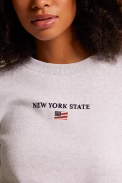 Truien & Vesten|Sweaters & hoodies<America Today Sweater Suzana Lightgreymelange|Softgreen|Midnight