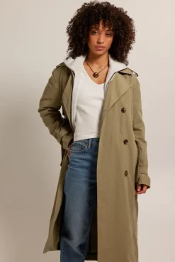 Jassen<America Today Trenchcoat Jasmine Khaki|Lightgreen